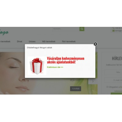 Egyszerű popup: főoldali popup
