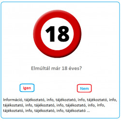 Felnőtt tartalom beléptető oldal