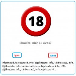 Felnőtt tartalom beléptető oldal